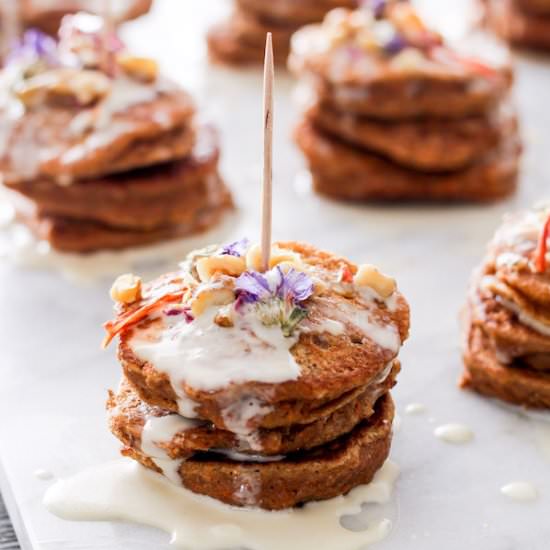 Mini Carrot Cake Pancakes