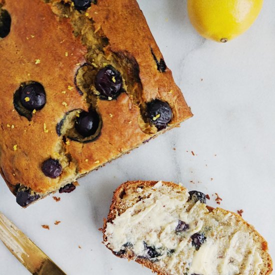 Zesty Lemon Blueberry Banana Bread