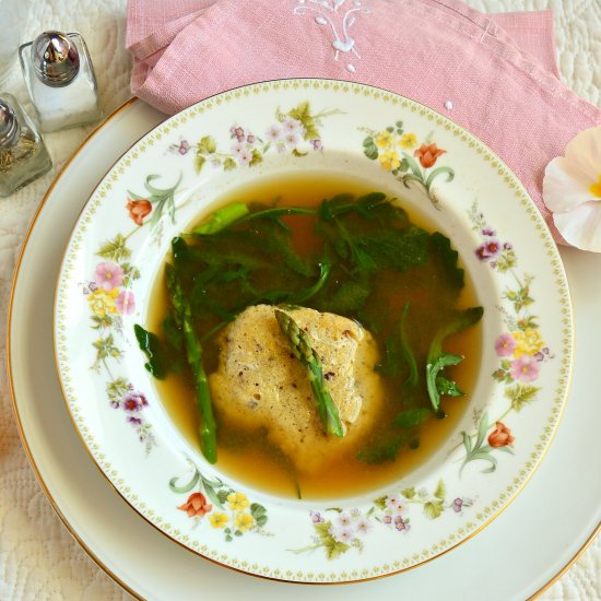 Matzoh Drop Chicken Soup