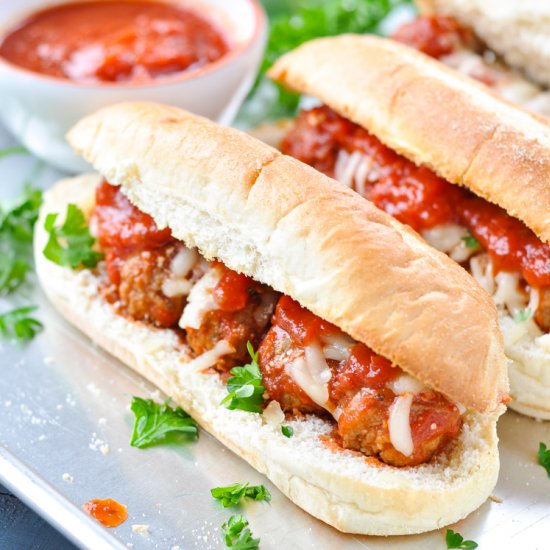 5-Ingredient Meatball Subs