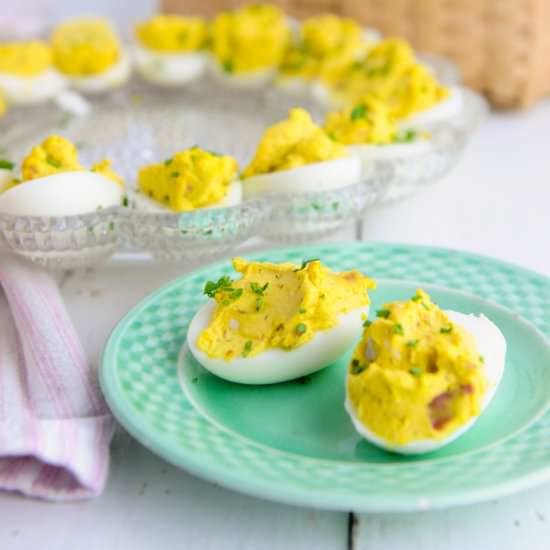 Bacon Blue Cheese Deviled Eggs