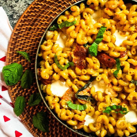 Caprese Shrimp Pasta