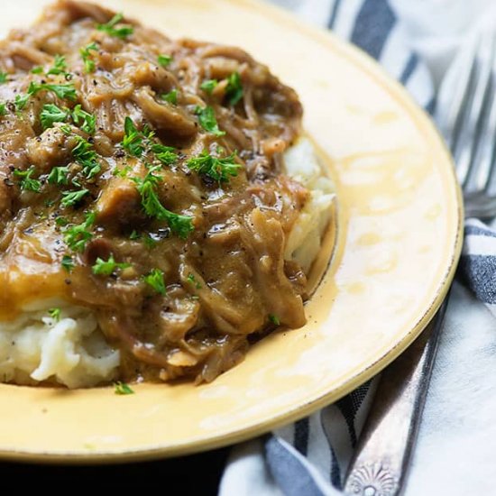 CROCK POT PORK ROAST AND GRAVY