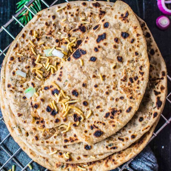 Sev Stuffed Paratha