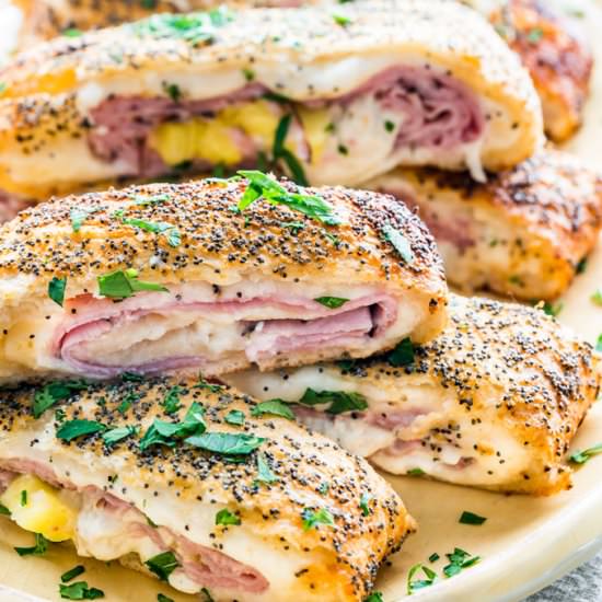 Hawaiian Ham and Cheese Stromboli