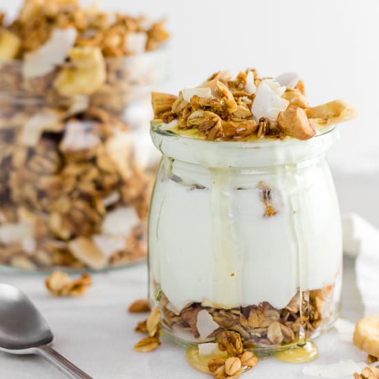 Banana Coconut Cashew Granola