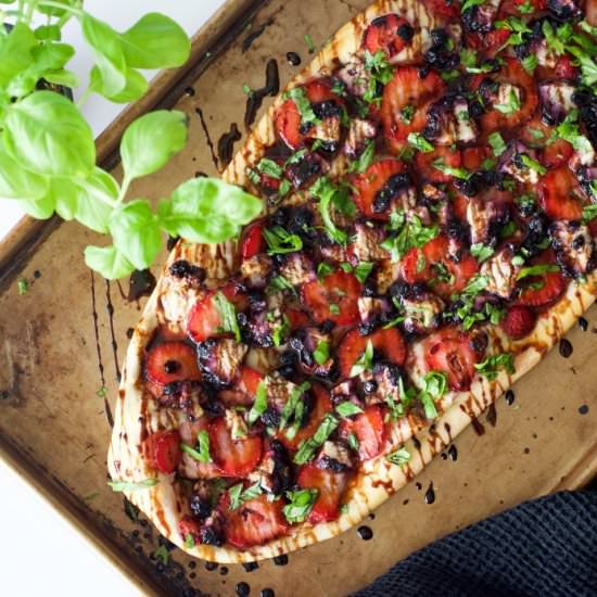 Strawberry Basil Goat Cheese Pizza