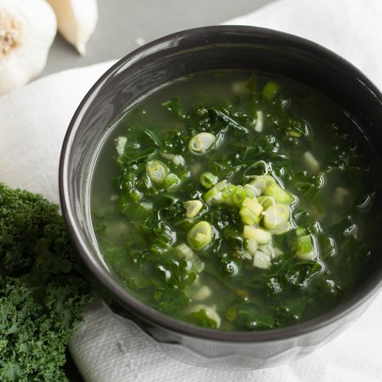 Miso, Garlic & Greens Soup