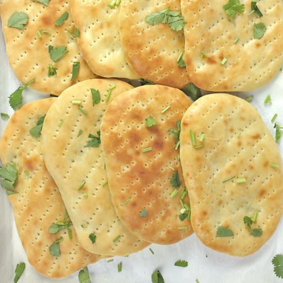 oven baked garlic butter naan bread