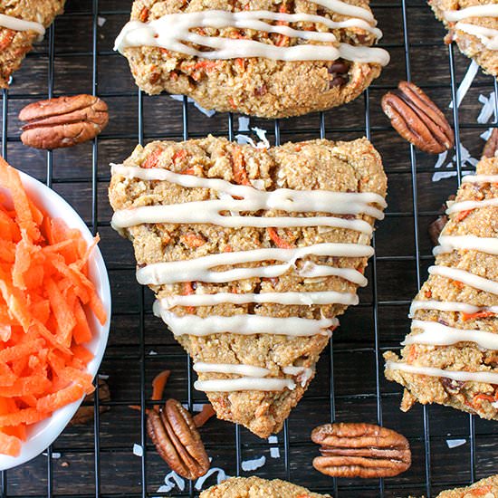 Paleo Carrot Cake Scones