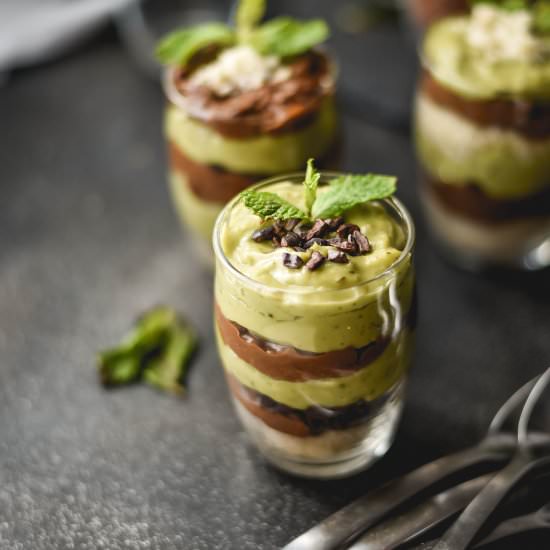 Mint Chocolate Chip Avocado Mousse