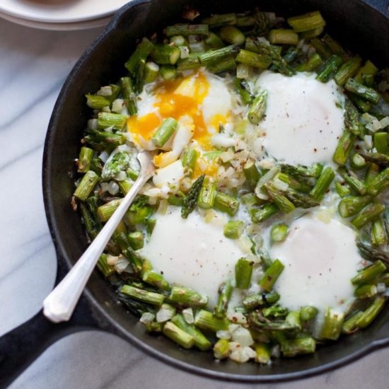 Midnight Asparagus and Eggs