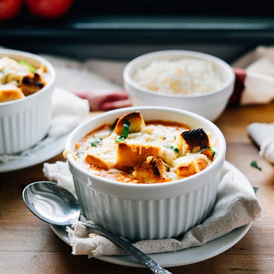 Tomato Soup Gratinee