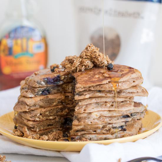 BLUEBERRY WHOLE WHEAT PANCAKES