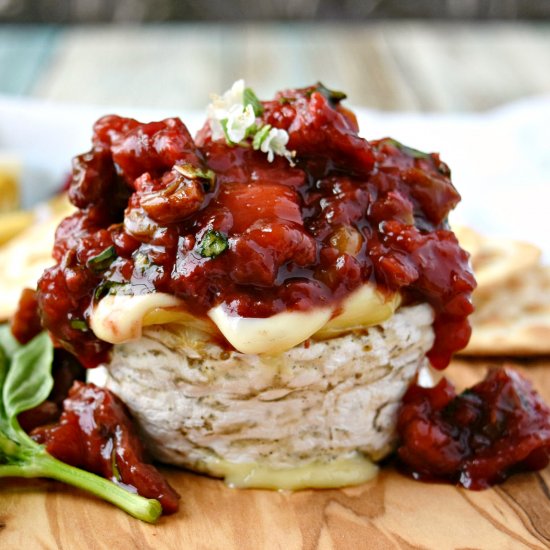 Strawberry Chutney Baked Brie