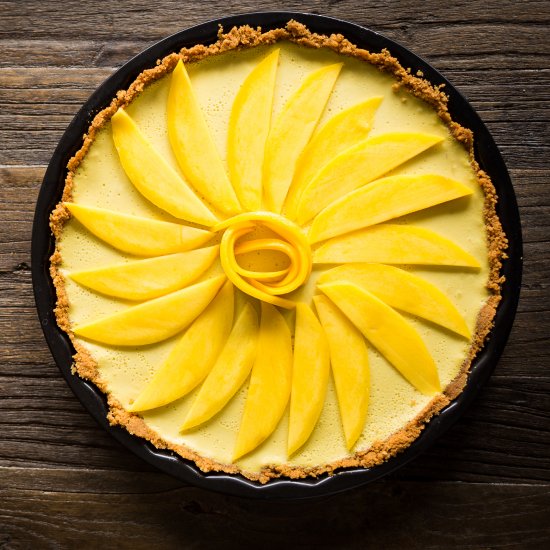 Coconut mango tart