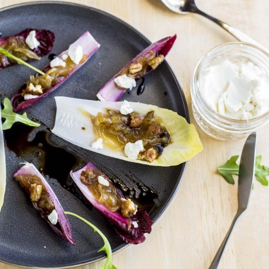 ENDIVE BOATS WITH GOAT CHEESE