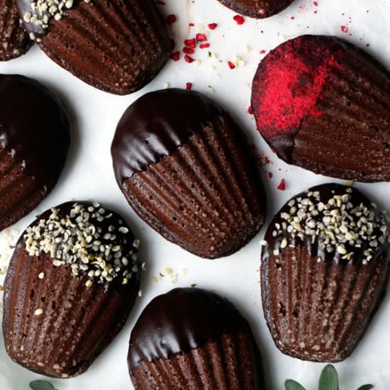 Raspberry Chocolate Madeleines