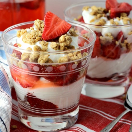 Pickled Strawberry Yogurt Parfait