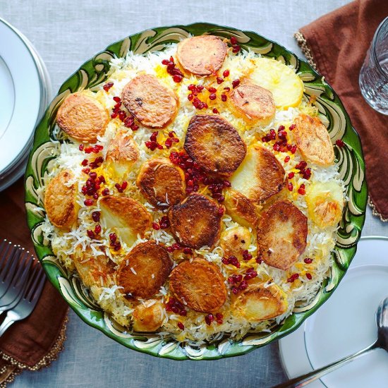 Persian Rice with Potato Tahdig