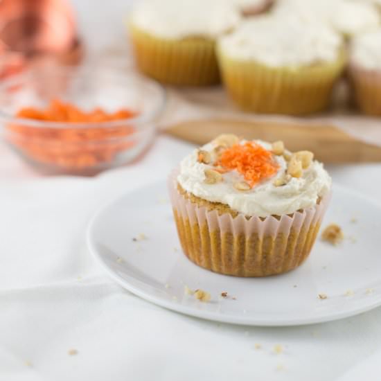 Healthier Carrot Cake Cupcakes