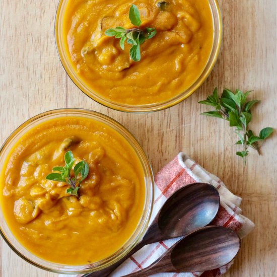 Carrot Sweet Potato Mushroom Soup