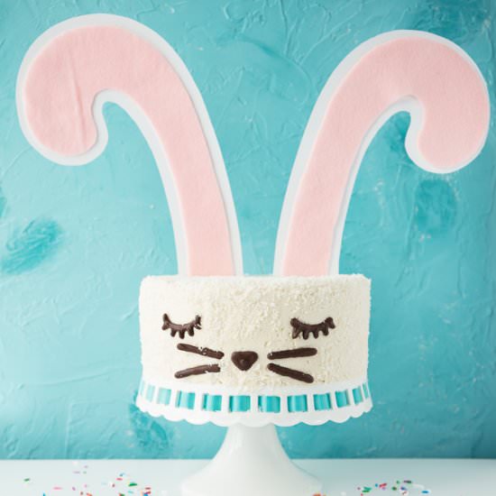 Vegan Funfetti Bunny Cake