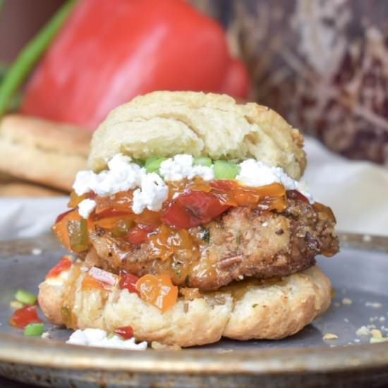 Chicken Biscuits With Pepper Jelly