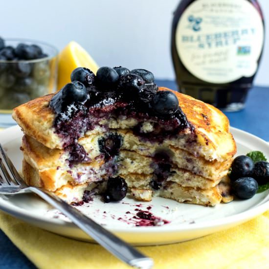 Lemon Blueberry Ricotta Pancakes