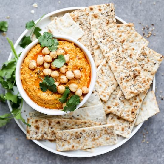 Spiced Roasted Carrot Hummus