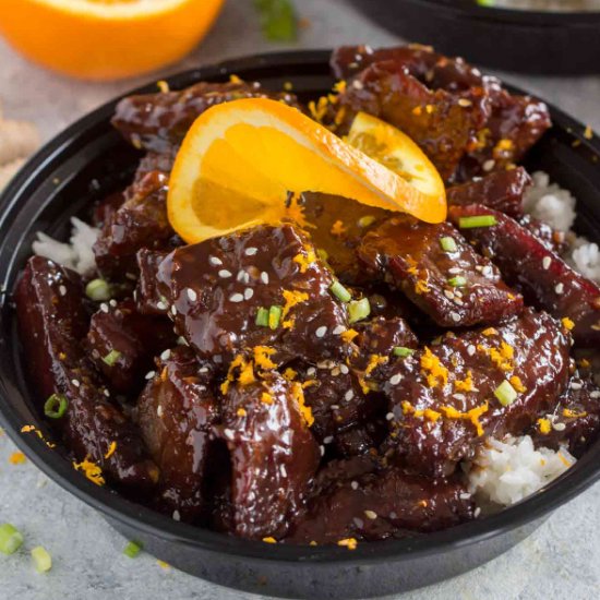 Sticky Orange Beef