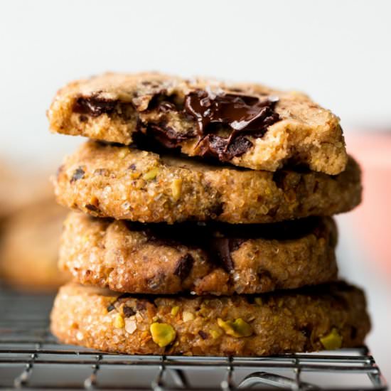 Pistachio Chocolate Slice and Bake