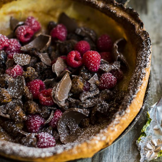 Dutch Baby with Hot X Bun Croutons