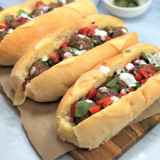 Lamb Meatball Sandwich