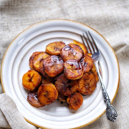 Balsamic Glazed Sweet Ripe Plantain