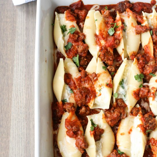 Three Cheese Stuffed Shells