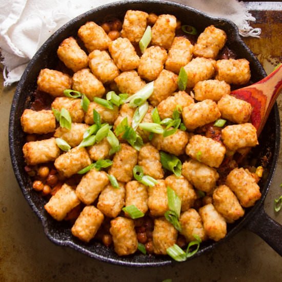 Chickpea Tater Tot Casserole