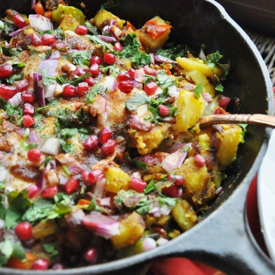 Chaat Masala Eggs Potato Hash