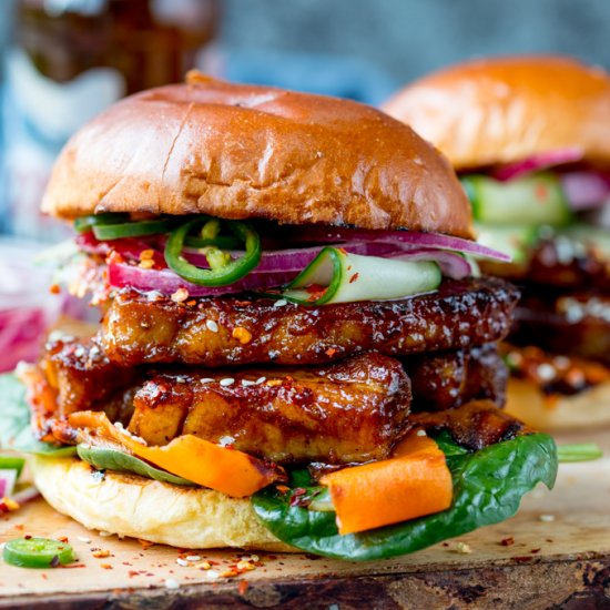 Sticky Belly Pork Burger