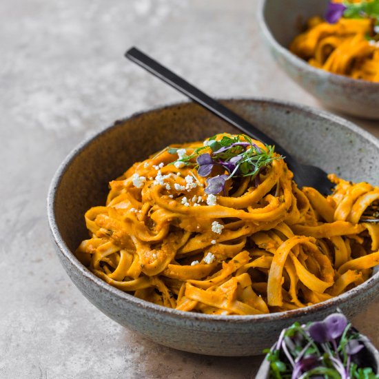 Roasted Pumpkin Fettuccine