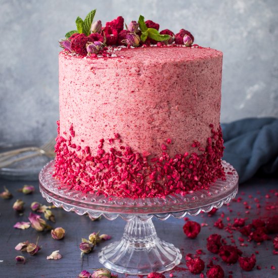 Raspberry, Coconut And Lemon Cake