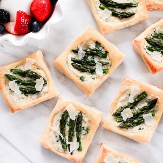 Creamy Ricotta Asparagus Tarts