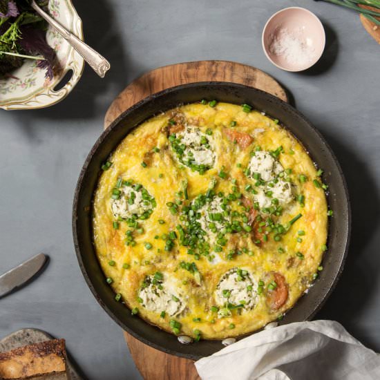 Sweet Potato & Goat Cheese Frittata