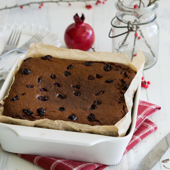 Gingerbread Cake w/ Cranberries