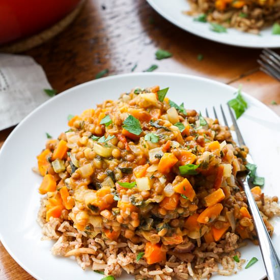 Lentil and Spinach Stew