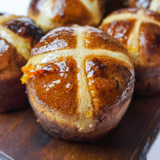 Chocolate Orange Hot Cross Muffins