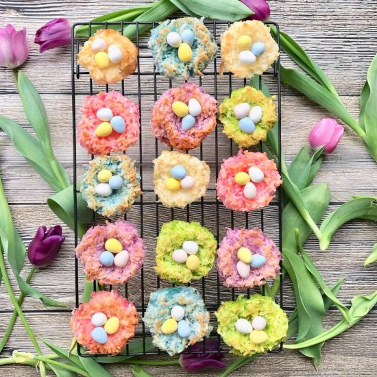 Coconut Macaroon Easter Egg Nests