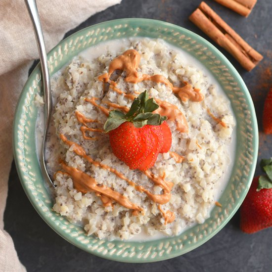 Low-Carb Cauliflower Oatmeal