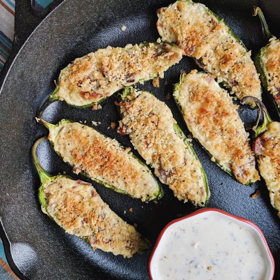 Roasted Garlic Jalapeno Poppers