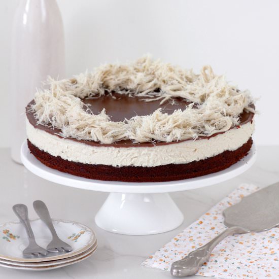 Tahini Chocolate Cream Cake